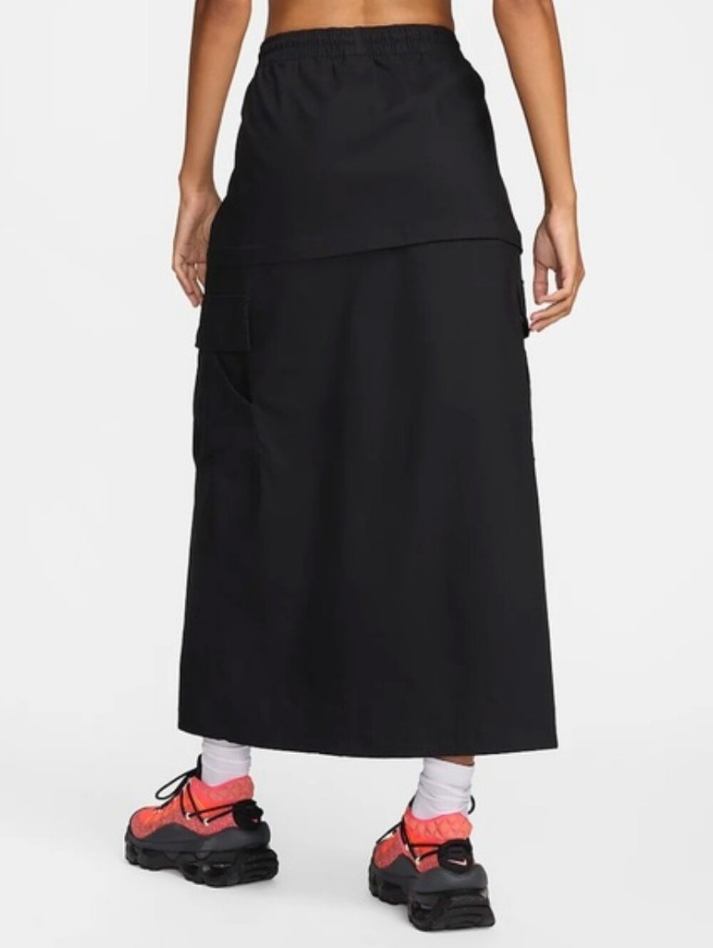 Nike Sportswear Essential Mid Rise Woven Cargo Midi Skirt - Picture 2 of 9